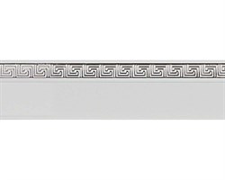Карниз потолочный BroDecor Меандр, трехрядный, с поворотами, с блендой ПВХ, 3.2м, белый/серебро - фото 60468