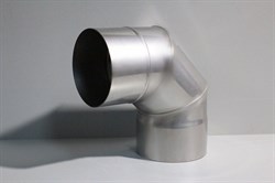 Колено для трубы дымохода, диаметр 115мм, 90 градусов, нержавеющая сталь - фото 60739