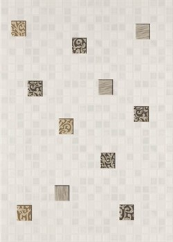Декор настенный Березакерамика Квадро Мозаика, белый, 7.5х250х350мм, сорт 1 - фото 63769