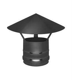 Зонт диаметр 115мм, BLACK черный, (AISI 430/0.5мм) - фото 65376