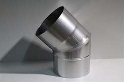 Колено диаметр 100мм, 45 градусов, нержавеющая сталь 1мм - фото 65393