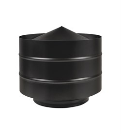 Дефлектор/оголовок диаметр 115x200мм, BLACK черный (AISI 430/0.5мм) - фото 65441