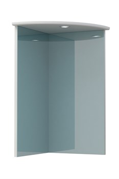 Зеркало угловое для ванной комнаты Гладиолус 45С, белый, с подсветкой - фото 68041