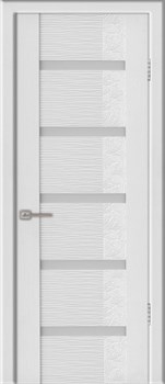 Дверь межкомнатная (полотно) Агата 05-1 ДПО 80, ПВХ, остекленная, бьянка - фото 68315
