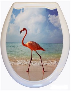 Сиденье для унитаза Фламинго, ПВХ,  жесткое 73048