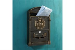 Ящик почтовый Аллюр №4010В, 405x255мм, старая бронза, с замком - фото 70044
