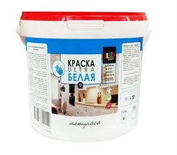 Краска акриловая Dekor paint, моющаяся, 1.3кг, супербелая, матовая 79889 - фото 70196