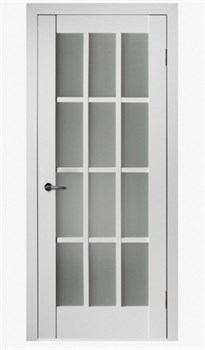 Дверь межкомнатная (полотно) 242, ДПО 80, МДФ, отделка ПВХ, остекленная, белый матовый - фото 71181