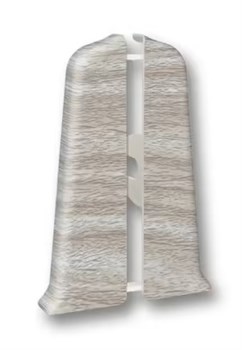 Заглушка для плинтуса напольного Деконика, ПВХ, 70мм, орех антик 294, набор 2шт. - фото 71388