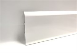 Плинтус напольный ПВХ Деконика, 55ммx2.2м, белый глянцевый 001-G - фото 71686