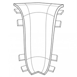 Угол внутренний для плинтуса напольного WINART, ПВХ, 58мм, дуб канада 80650 - фото 71831