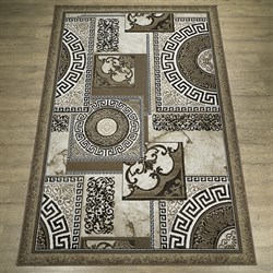 Ковер Лайла де Люкс 15840-10842, 80х150см, прямоугольный, коричневый с рисунком 81266