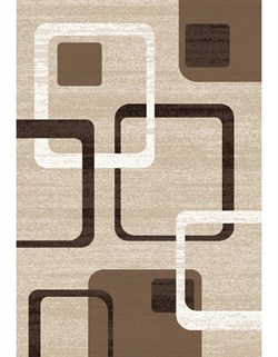 Ковер Бари 70203-10822, 80х150см, прямоугольный, коричневый с рисунком - фото 72852