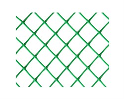Сетка заборная З-40/1,5/20 Э, ячейка 40x40мм, высота 1.5м, пластиковая, зеленая, в рулоне 20м, на метраж - фото 74011