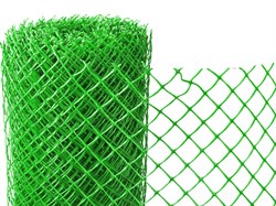 Сетка садовая, ячейка 25x25мм, высота 1м, пластиковая, зеленая, в рулоне 20м, на метраж - фото 74032