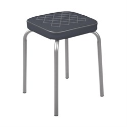 Табурет Ника HAUSHALT HT3/SL, мягкое квадратное сиденье 32см, серый - фото 74634