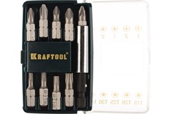 Набор бит с магнитным адаптером KRAFTOOL в мини бит-боксе, 10 предметов - фото 74861