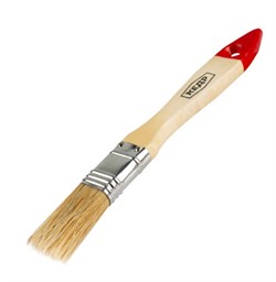 Кисть малярная плоская КЕДР, 20мм, деревянная ручка, натуральная щетина - фото 75767