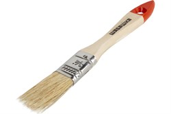 Кисть малярная плоская Шабашка, 3/4"/20мм, деревянная ручка, натуральная щетина - фото 75861