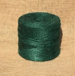 Шпагат джутовый, диаметр 1.5мм, 90м, зеленый, бобина - фото 76470