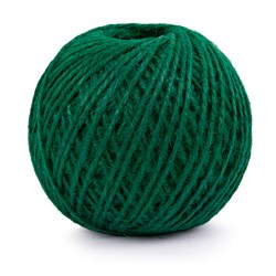 Шпагат джутовый, диаметр 1.5мм, 110м, зеленый, клубок - фото 76473