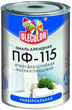 Эмаль ПФ-115 OLECOLOR, зеленая, 0.8кг, высокоглянцевая 6708 - фото 78033