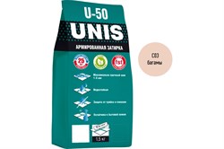 Затирка цементная UNIS U-50, для узких швов до 6мм, армированная, 1.5кг, цвет багамы - фото 78311