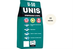 Затирка цементная UNIS U-50, для узких швов до 6мм, армированная, 1.5кг, цвет жасмин - фото 78320