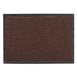 Коврик придверный Floor mat (Атлас), 80x120см, влаговпитывающий, коричневый - фото 79184