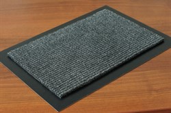 Коврик придверный Floor mat (Атлас), 80x120см, влаговпитывающий, черный - фото 79214