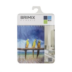 Штора для ванной BRIMIX 02-16 Попугаи, 2000х1800мм, полиэстер, без колец 57315