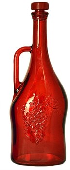Бутыль для вина Магнум, с винтовой пробкой, 1.5л, красная, стеклянная - фото 82306