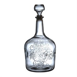 Бутыль для вина Фуфырь, со стеклянной пробкой, 3л, прозрачный, стеклянная - фото 82314