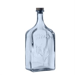 Бутыль для вина Магарыч, с корковой пробкой, 3л, прозрачная, стеклянная - фото 82319