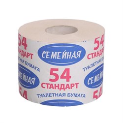 Бумага туалетная 54, однослойная, с втулкой, 50м 79448 - фото 83008