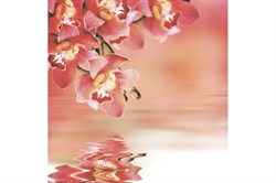 Шторка для ванной комнаты тканевая Орхидеи у воды MZ-141, 180x200см, водонепроницаемая - фото 83206