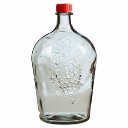 Бутыль для вина Ровоам, с винтовой крышкой, 4.5л, стеклянная - фото 83474