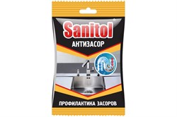 Средство для прочистки труб SANITOL Антизасор ЧС-152, 90г - фото 85989