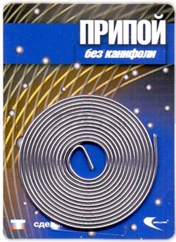 Припой ПОС-61 30323 проволока, спираль диаметр 1мм, 8г, без канифоли 76297 - фото 86502