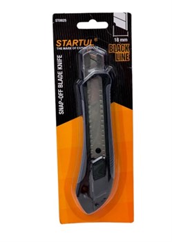 Нож пистолетный BLACK LINE STARTUL ST0925, 18мм, выдвижное лезвие 83419 - фото 91558