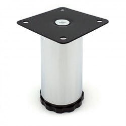 Опора/ножка мебельная SOLLER 42x100мм, регулируемая, круглая, сталь, хром 78623