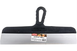 Шпатель штукатурный 400мм, нержавеющая сталь, DECOR Black Edition 311-0400, черная пластиковая ручка 88182