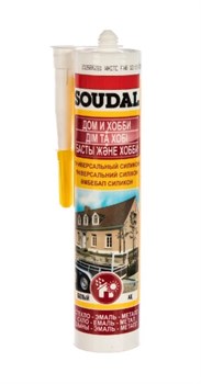 Герметик Soudal Profil, 280мл, универсальный, силиконовый, белый 33067 - фото 96949