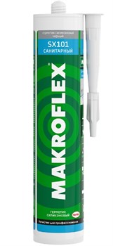 Герметик Макрофлекс SX101, 290мл, санитарный, силиконовый, черный 32390 - фото 96982