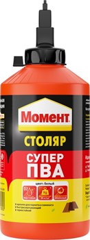 Клей ПВА Супер Момент Столяр D2, 750г, столярный, белый 6819 - фото 99385