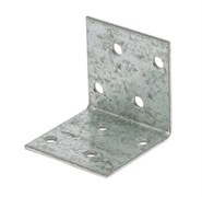Уголок крепежный 40x40x40x2мм, с прямыми углами, оцинкованная сталь 49814