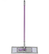 Швабра плоская Марья Искусница HD1009 C-mic-15-3517, насадка микрофибра 43х14см, ручка телескопическая 130см, туманно-сиреневая 30343