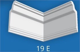 Угловой элемент Лагом Формат 19Е для потолочного плинтуса 08019E , внутренний, экструзионный, белый 50181