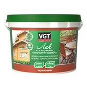 Лак универсальный VGT, 0.9л, акриловый, прозрачный, глянцевый 49921
