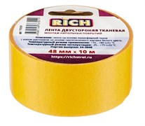 Лента клейкая (скотч) RICH 115131, 48ммx10м, двухсторонняя, на тканевой основе 77983